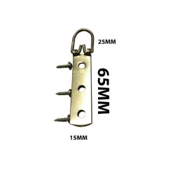 SET OF 4 Heavy Duty 3 hole Hook D Ring