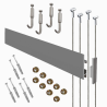 Wall hanging Long Clip Rail Max Complete Kit (Ready to use)
