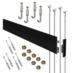 Wall hanging Long Clip Rail Max Complete Kit (Ready to use)