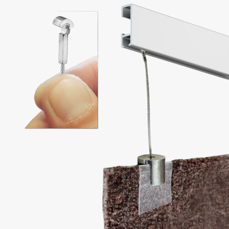 Easy-to-use Carpet Hanging Cable Set (Clip Rail Gallery Systems)