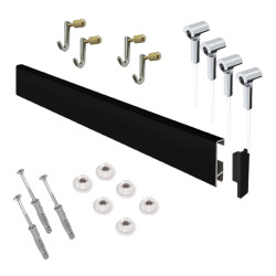 Heavy Duty Clip Rail 2m 60KG Kit (ALL-IN-ONE) | DisplayFittings.co.uk