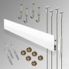 Heavy-Duty Clip Rail Max Wall Hanging Kit, Picture Rail & Hooks for He