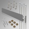 Heavy-Duty Clip Rail Max Wall Hanging Kit, Picture Rail & Hooks for He