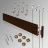 Heavy-Duty Clip Rail Max Wall Hanging Kit, Picture Rail & Hooks for He