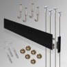 Heavy-Duty Clip Rail Max Wall Hanging Kit, Picture Rail & Hooks for He